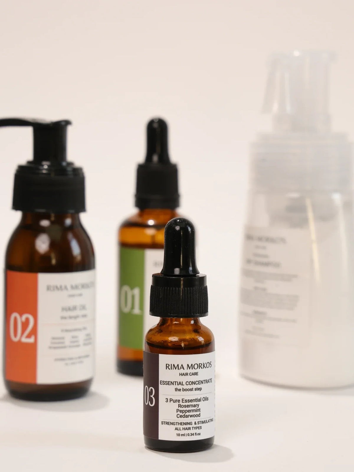 No 03 Essential Concentrate with the hair care set