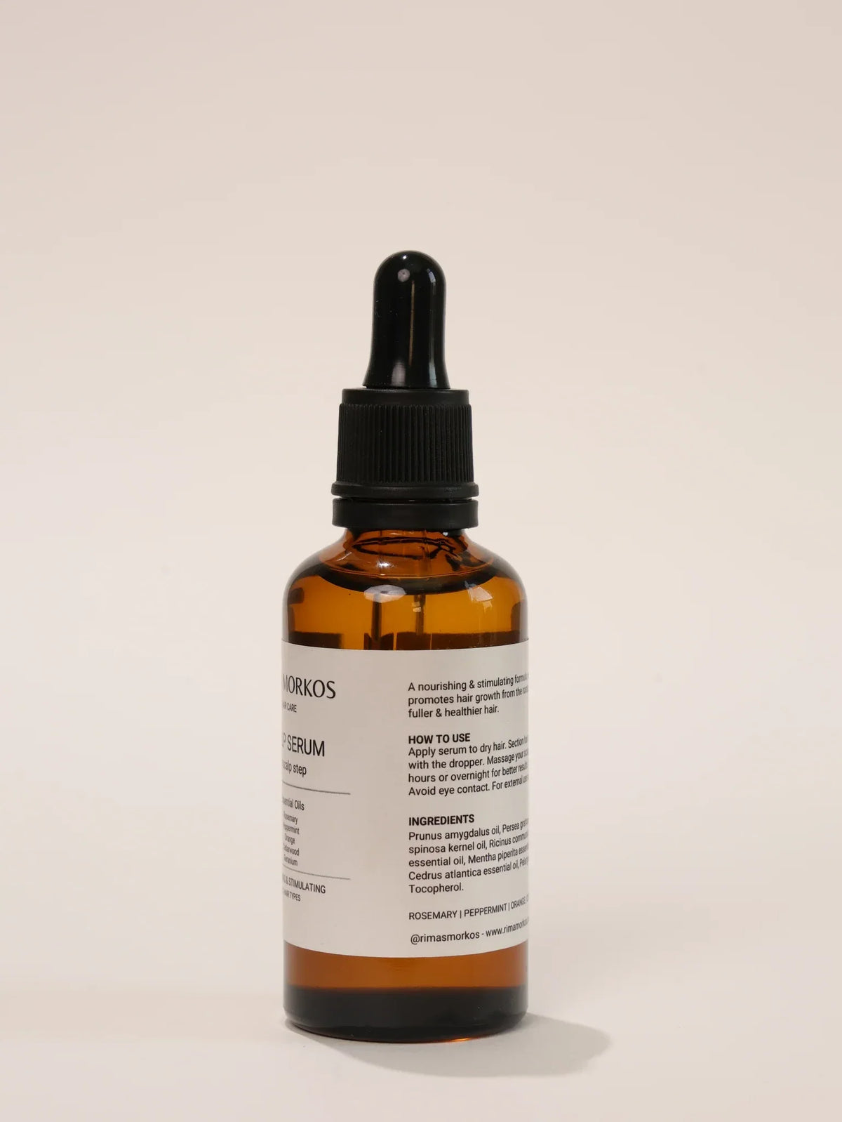 No 01 Scalp Serum side label