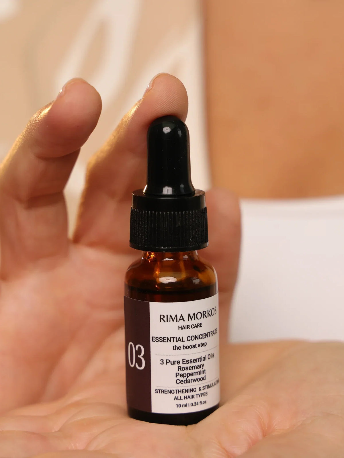 No 03 Essential Concentrate in hand