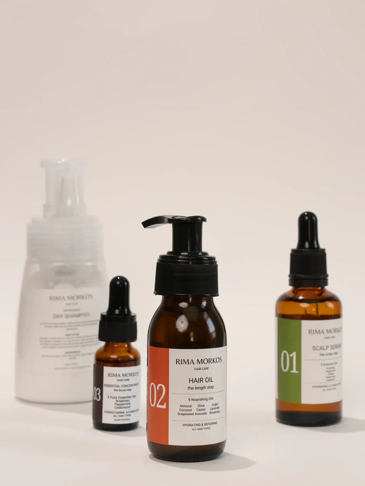 No 02 Pre-Wash Hair Oil with the hair care set