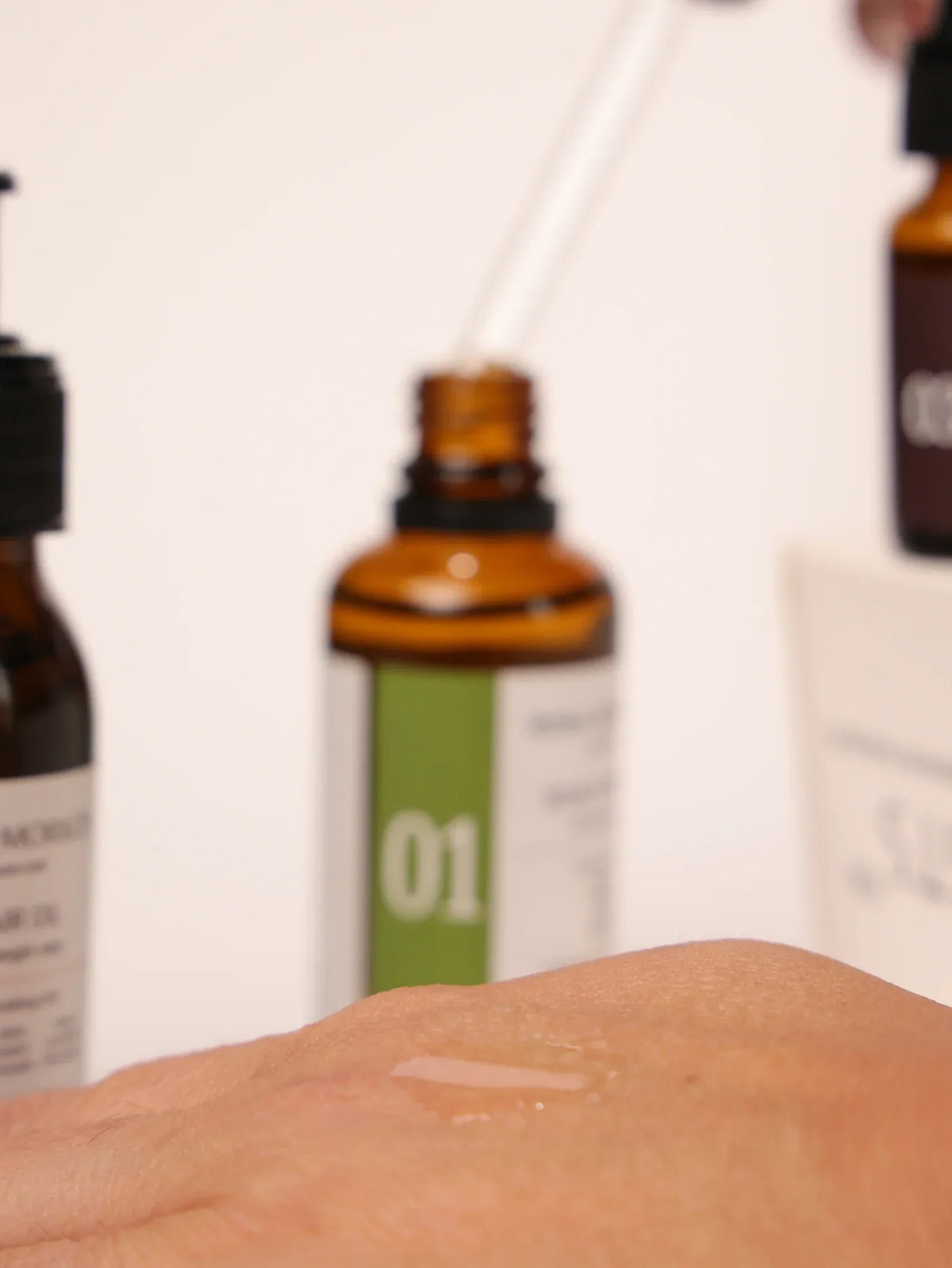 No 01 Scalp Serum texture on skin
