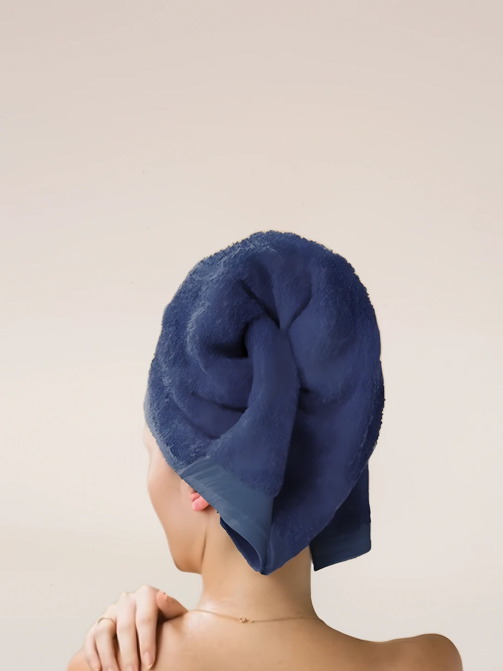 Rima's Towel wrapped around wet hair